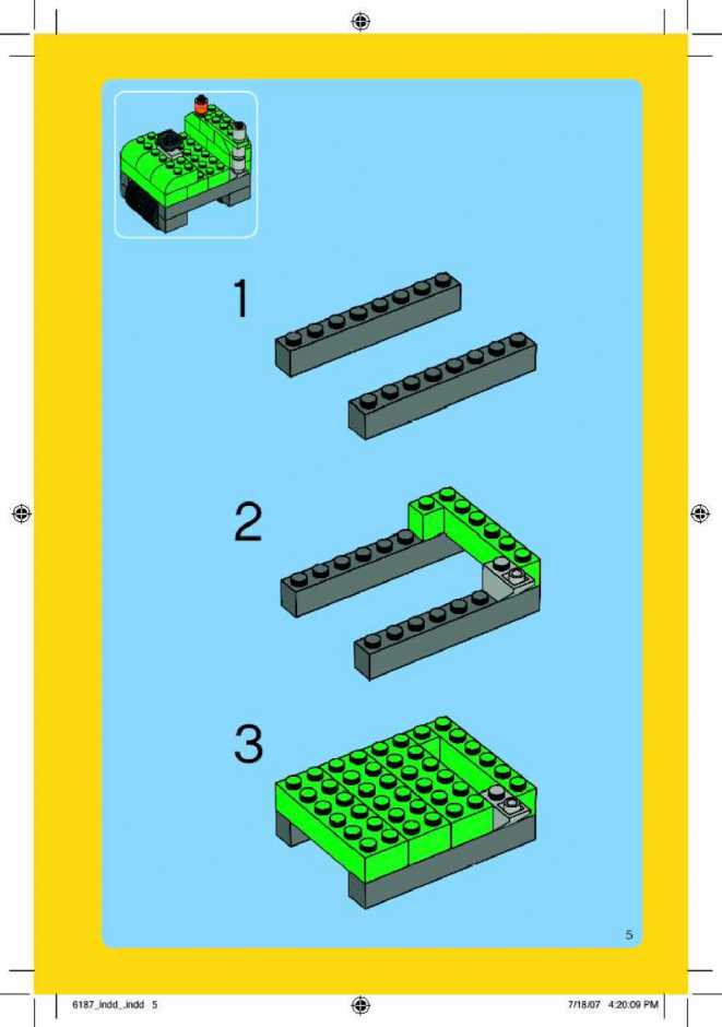 инструкция  Набор для постройки дорог из LEGO шаг 4