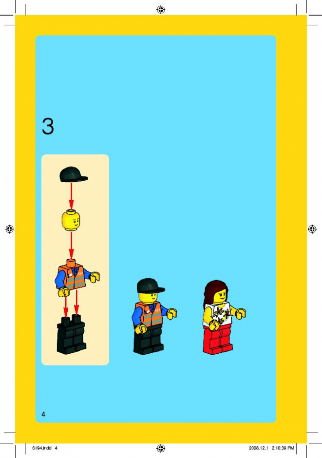 инструкция  Мой город LEGO шаг 3