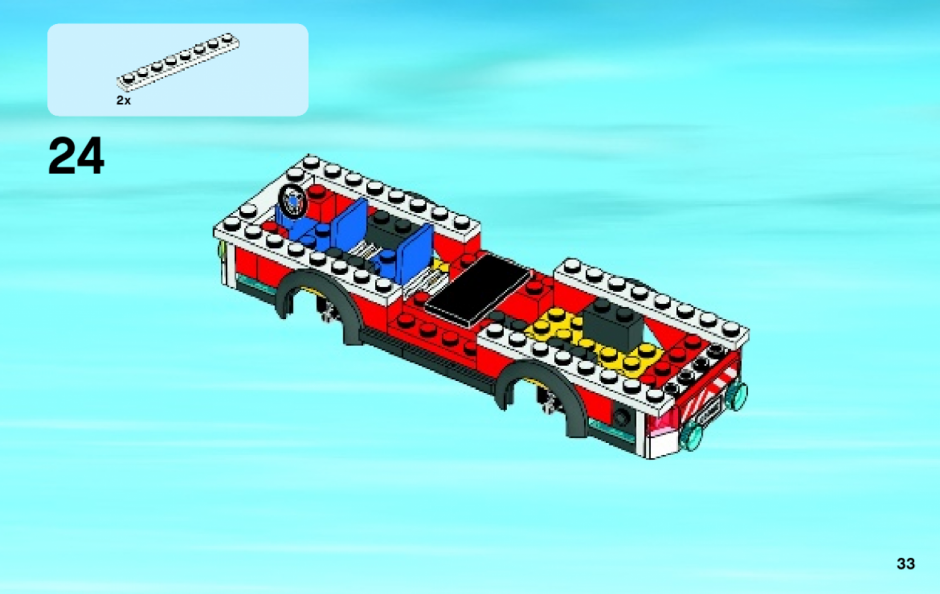 Инструкции по сборке LEGO City Конструктор Пожарная машина 60002